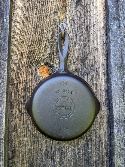 Griswold Small Block Logo #3 Cast Iron Skillet 709 C