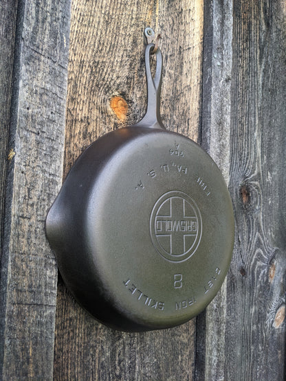 Griswold #8 Large Block Logo Cast Iron Skillet Smooth Bottom 704 A