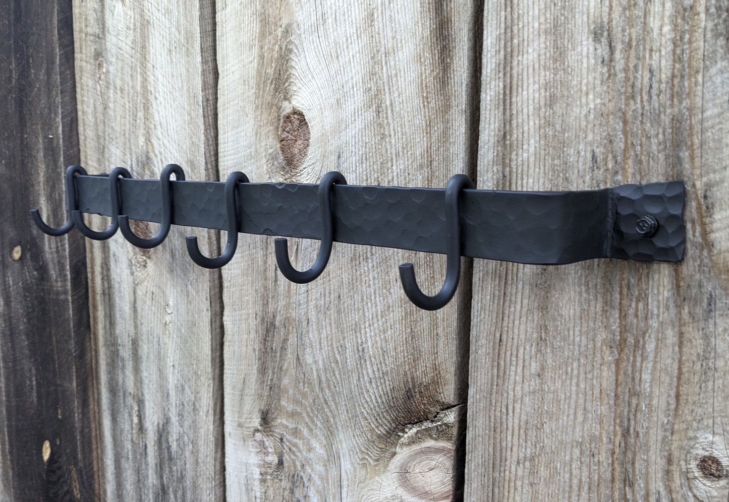 Hand Forged Hammered Finish Pot Rack- 26"