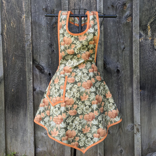 Vintage Inspired Pumpkin Party Autumn Apron