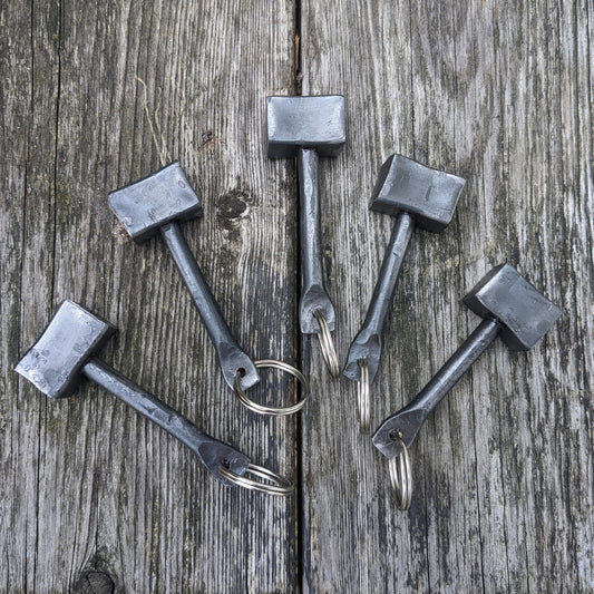 Hand Forged Thor's Hammer Keychain