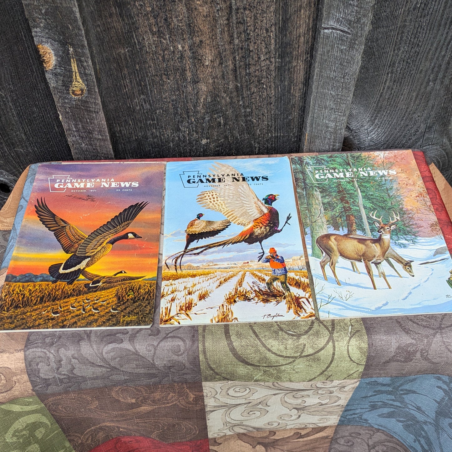 Vintage 1971 Pennsylvania Game News Magazines, Full Year Set of 12