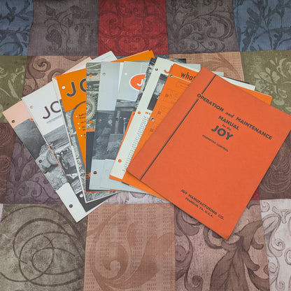 Vintage 1950's Joy Mining Equipment Machinery Booklets