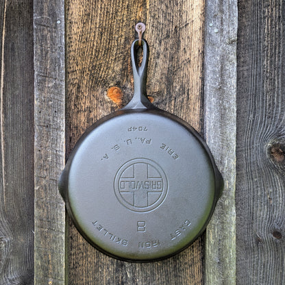 Griswold #8 Large Block Logo Cast Iron Skillet Smooth Bottom 704 P