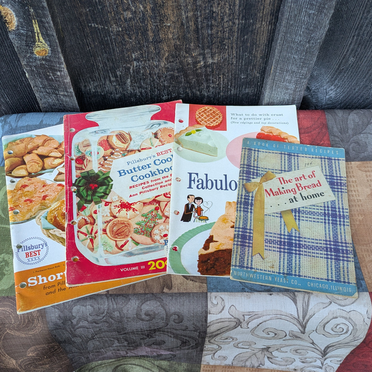 4 1950s Cookbook Booklets- Breads, Pies and Butter Cookies