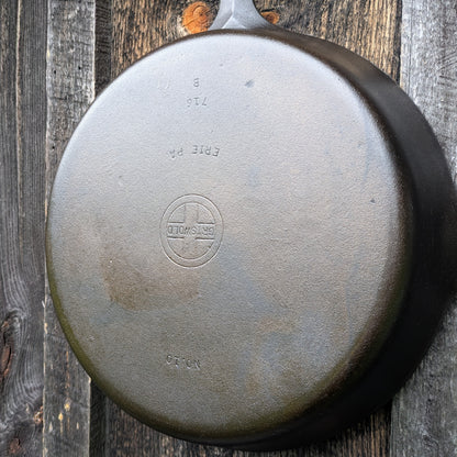 Griswold #10 Cast Iron Skillet with Small Block Logo and Early Handle 716 B