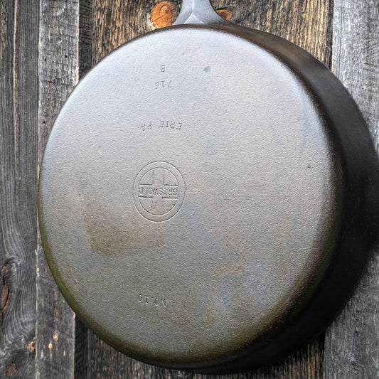 Griswold #10 Cast Iron Skillet with Small Block Logo and Early Handle 716 B