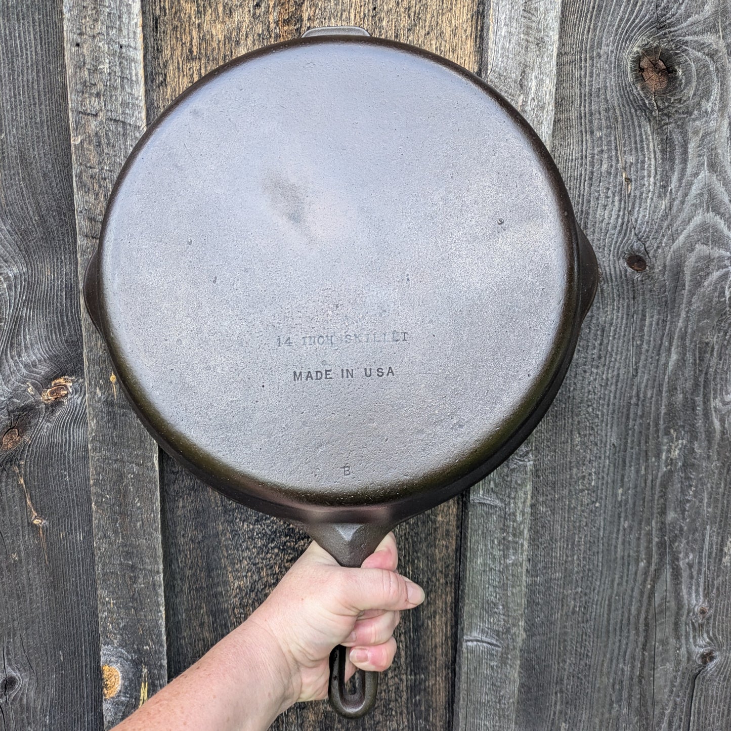 Vintage Unmarked Wagner Ware #12 Cast Iron Skillet 14 Inch