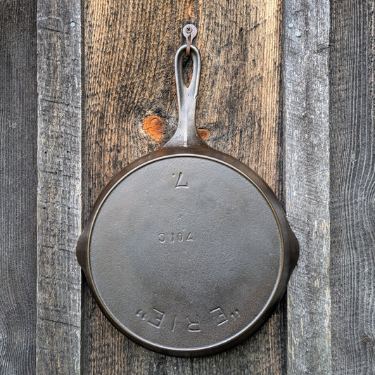 Antique Erie #7 3rd Series 701 C Cast Iron Skillet by Griswold, circa 1890