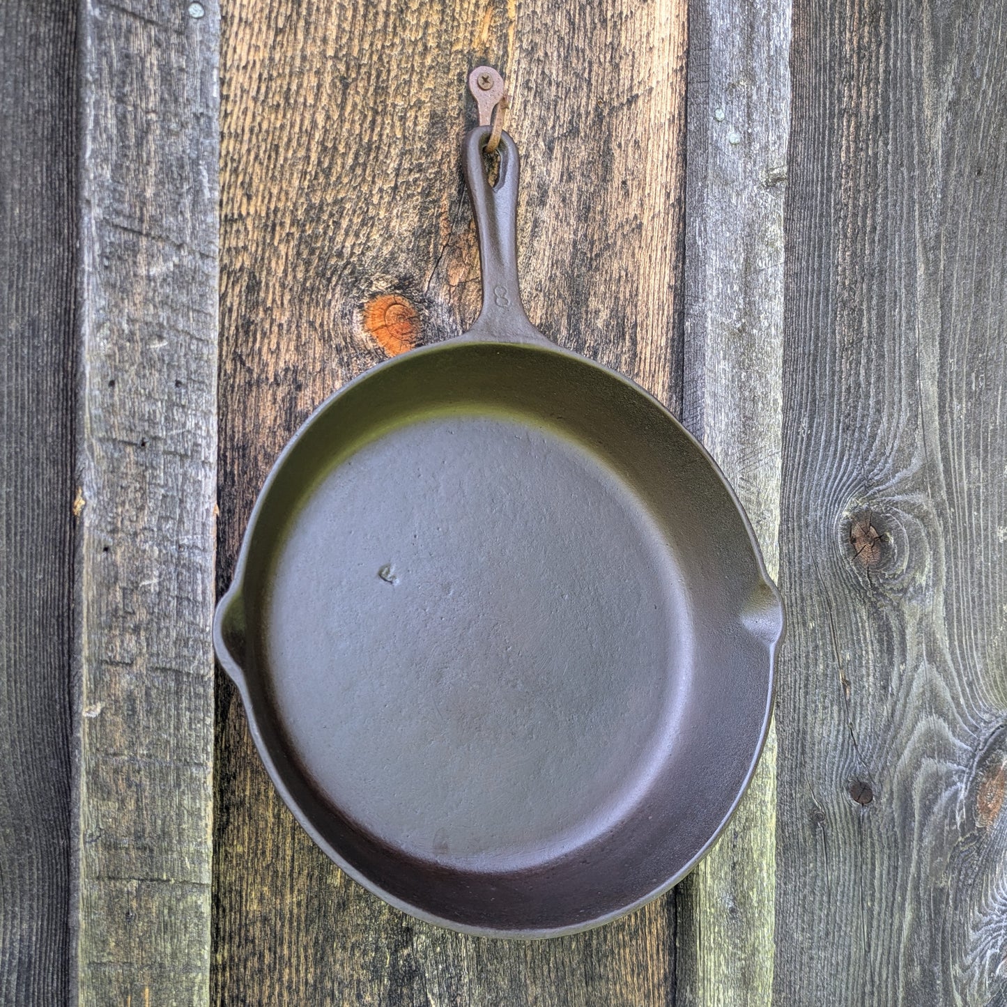 Ugly Hammered #8 Cast Iron Skillet