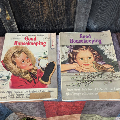5 Vintage Issues of Good Housekeeping Magazine 1943-1944