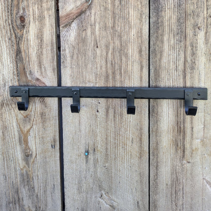 Hand Forged 4 Hook Coat or Storage Rack