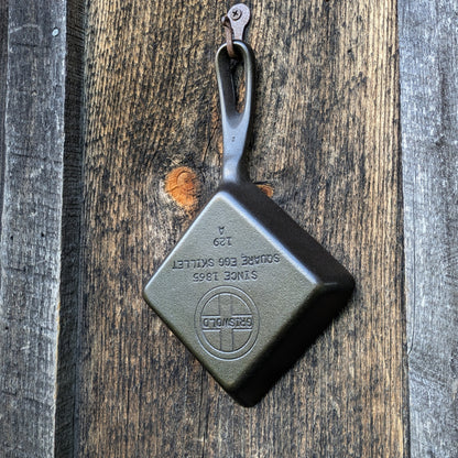 Vintage Griswold Cast Iron Square Egg Skillet #129 Block Logo