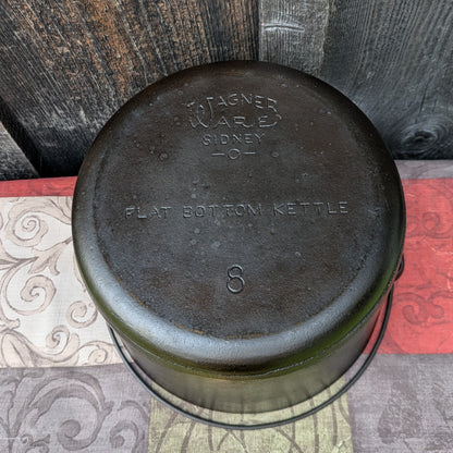 Wagner Ware Cast Iron Flat Bottom Kettle #8