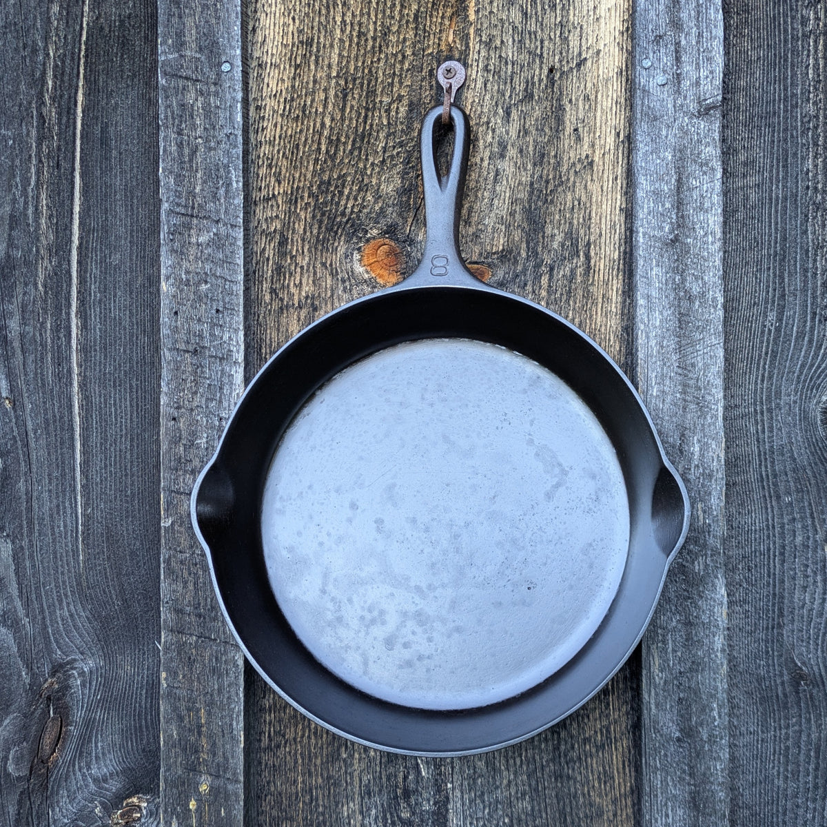 Griswold #8 Large Block Logo Cast Iron Skillet Smooth Bottom 704 G
