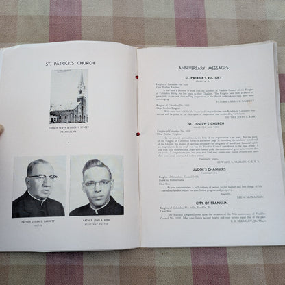 1955 Franklin PA Knights of Columbus 50th Anniversary Booklet