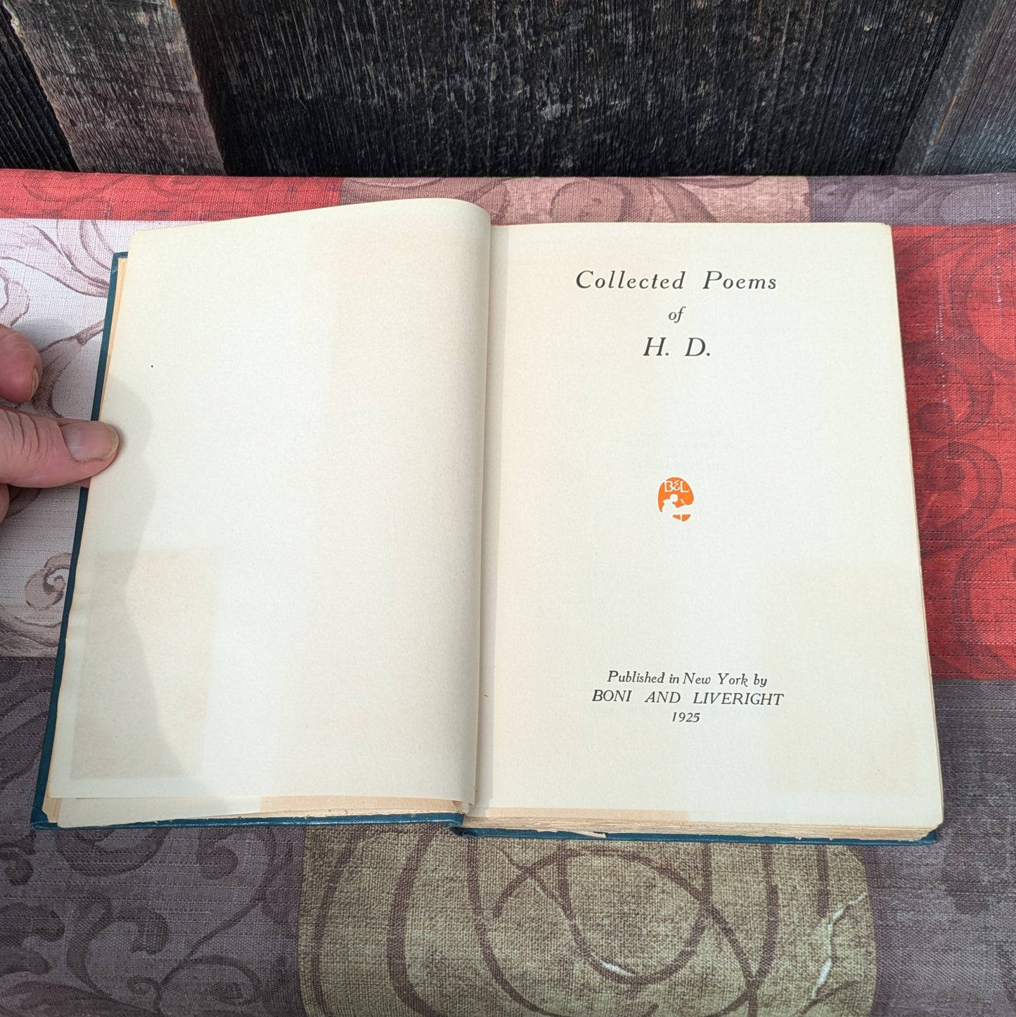 Collected Poems of H. D. (Hilda Doolittle), 1925 First Edition