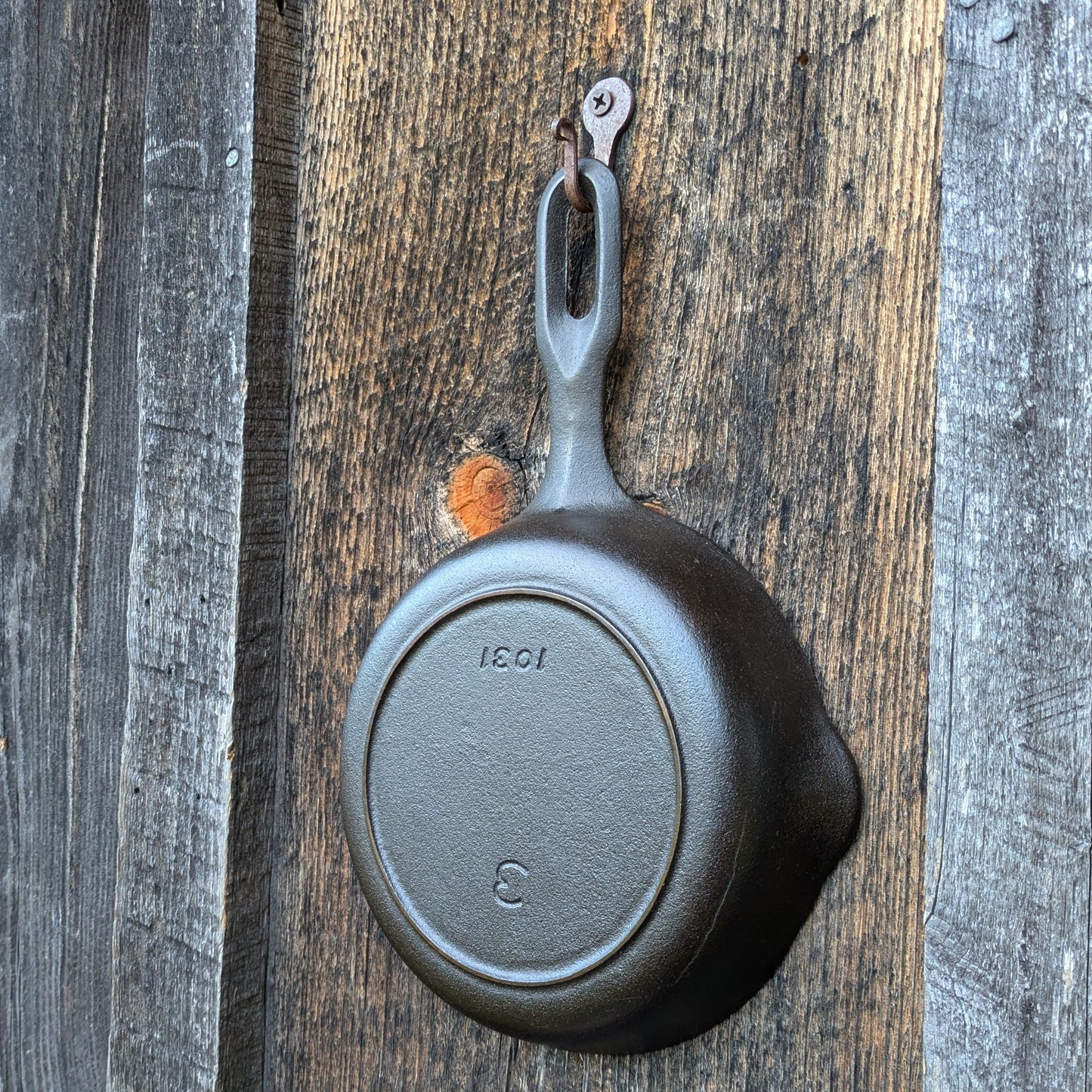 Set of Iron Mountain by Griswold Cast Iron Skillets- #3, #5, & #8