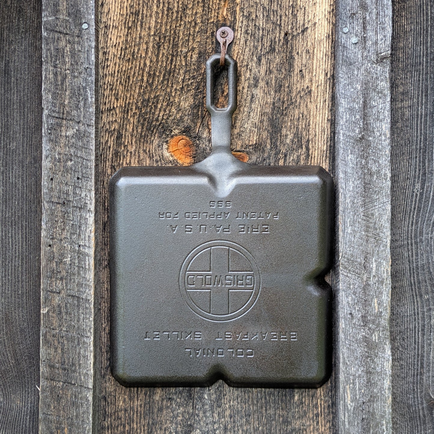 Griswold Cast Iron Square Colonial Breakfast Skillet 666
