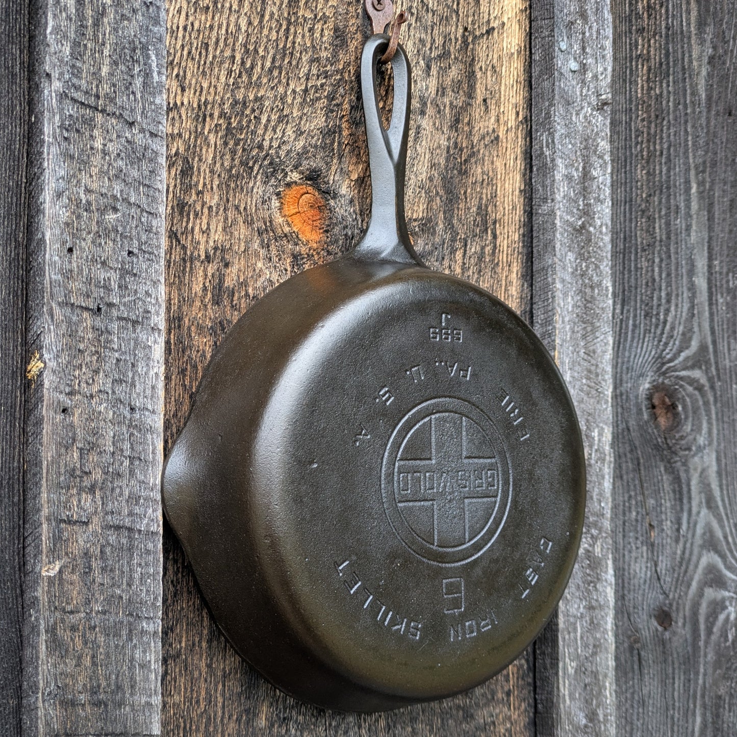 Vintage Griswold #6 Cast Iron Skillet with Large Block Logo 699 J