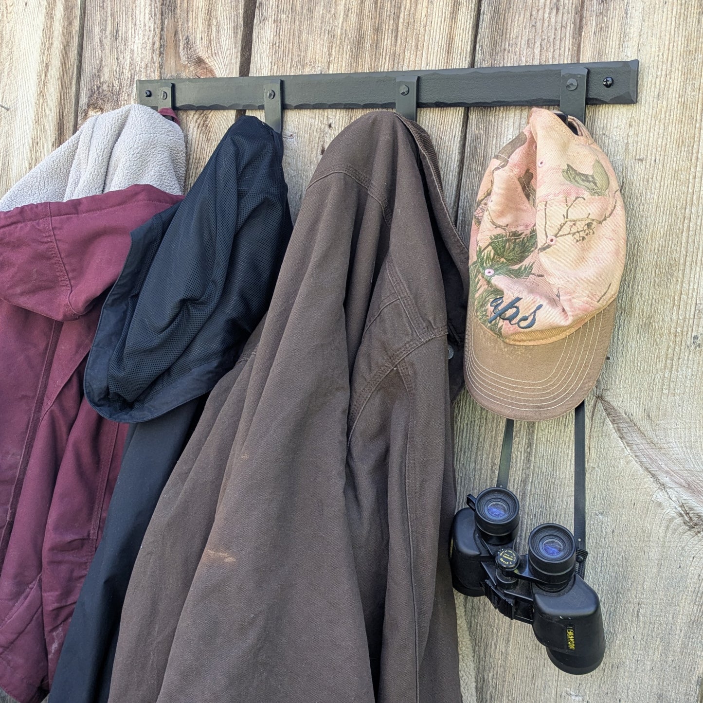 Hand Forged 4 Hook Coat or Storage Rack
