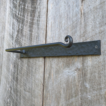 Hand Forged Paper Towel Holder with Hammer Finish Backplate