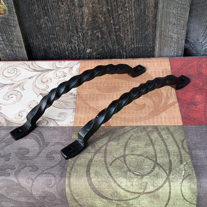 Curved Twisted Hand Forged Handles