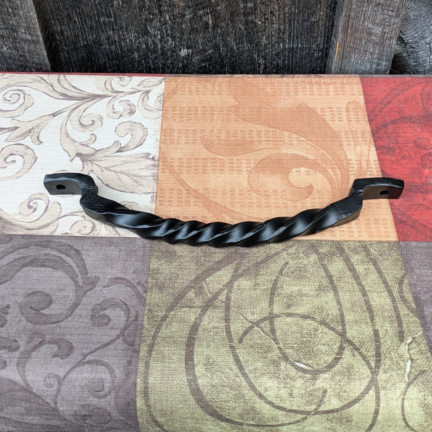 Single Curved Twisted Hand Forged Handle