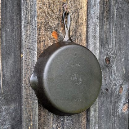 Griswold #10 Cast Iron Skillet with Small Block Logo & Late Handle