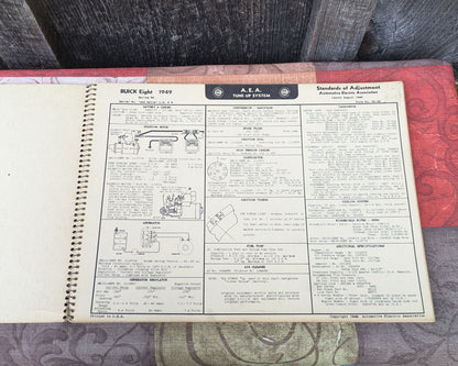 1949 American Electric Association Tune Up Specification Charts and Wiring Diagrams for Vintage Automobiles
