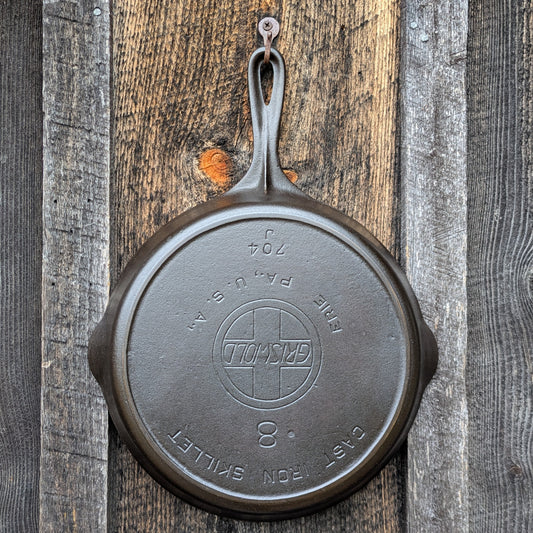 Griswold #8 Cast Iron Skillet with Slant EPU Logo 704 J