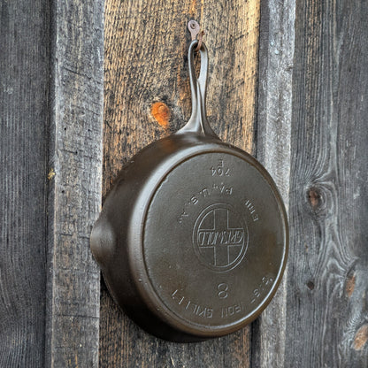 Vintage Griswold #8 Slant EPU Cast Iron Skillet 704 M with Heat Ring