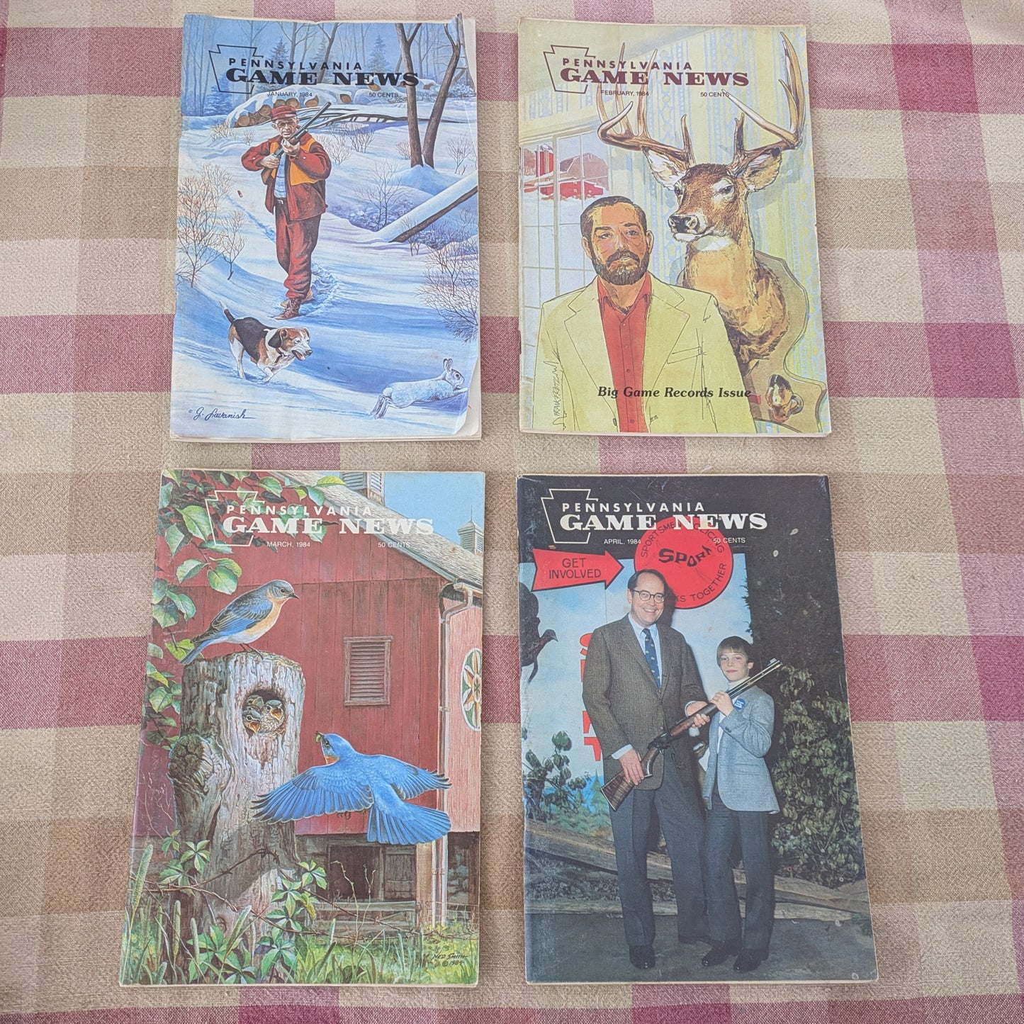 Vintage 1984 Pennsylvania Game News, Full Year Set of 12