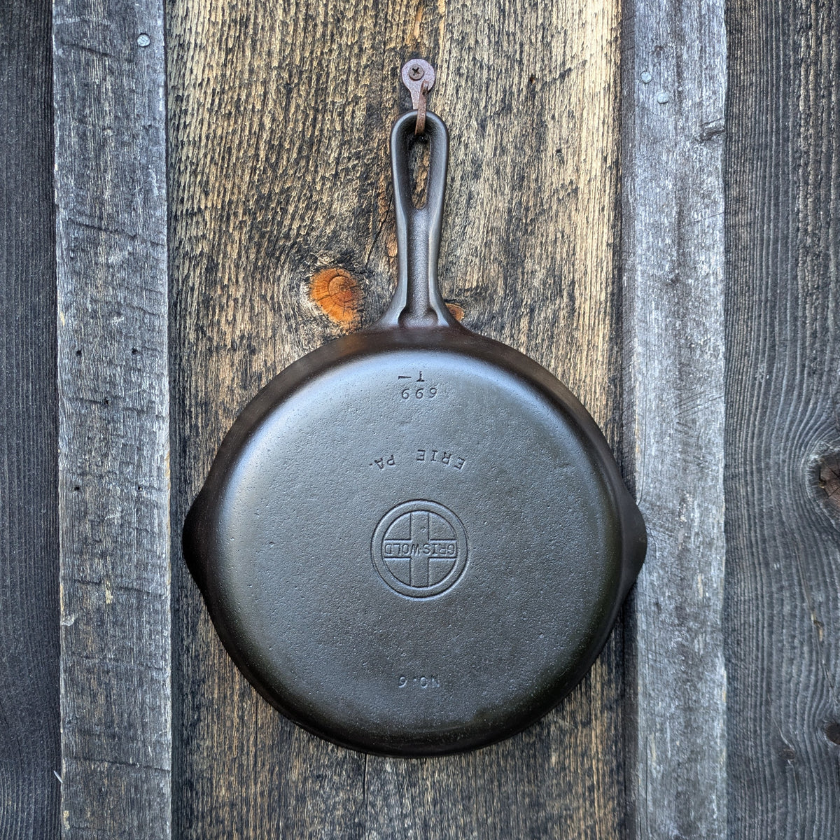 Complete Set Griswold Small Block Groove Handle Cast Iron Skillets- Sizes #3-#9