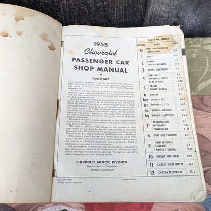 1955 Chevrolet Passenger Car Shop Manual