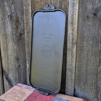 Vintage Griswold #8 Cast Iron Double Griddle with Large Block Logo 745 A