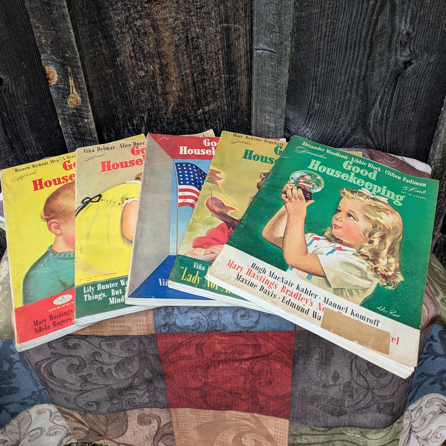 5 Vintage Issues of Good Housekeeping Magazine 1942