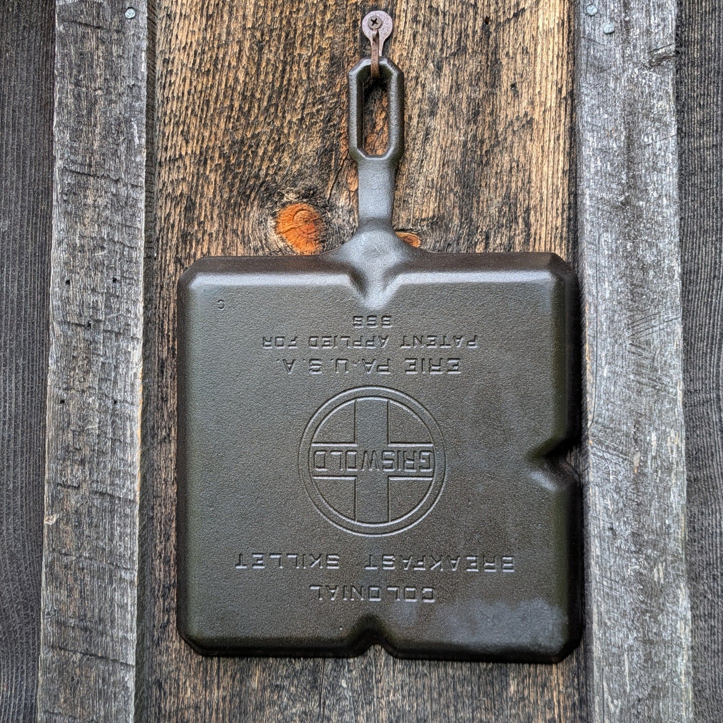 Griswold Cast Iron Square Colonial Breakfast Skillet 666