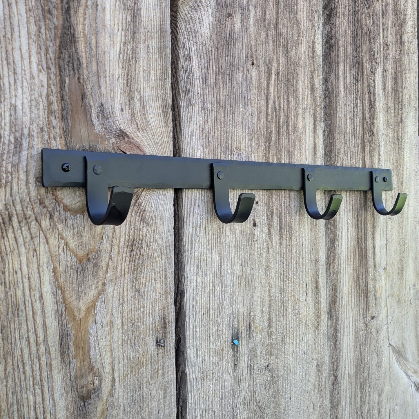 Hand Forged 4 Hook Coat or Storage Rack