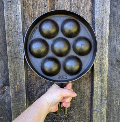 Griswold No. 32 Aebleskiver Danish Cake Pan or Egg Poacher, 962