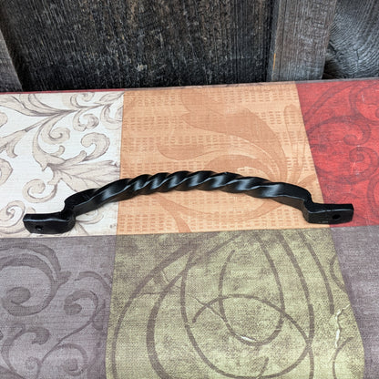 Single Curved Twisted Hand Forged Handle
