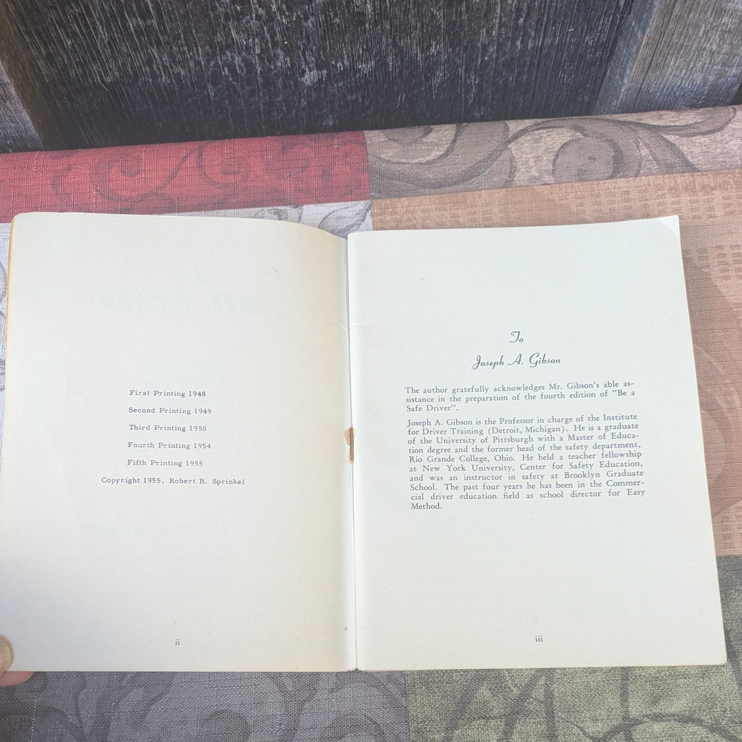 Be a Safe Driver by Robert Sprinkel, 1955 Safe Driving Manual