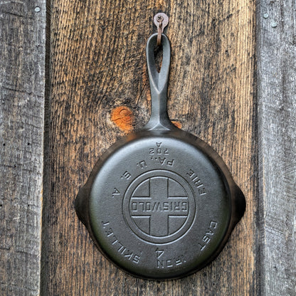 Vintage Griswold #4 Cast Iron Skillet with Large Block Logo 702 A