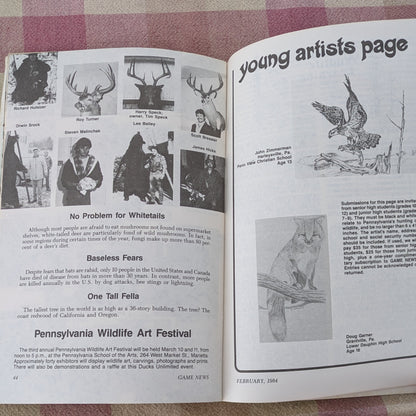 Vintage 1984 Pennsylvania Game News, Full Year Set of 12