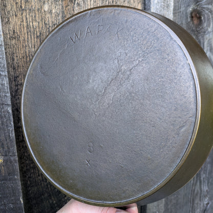 Antique Wapak #8 Cast Iron Skillet with Early Logo and Heat Ring