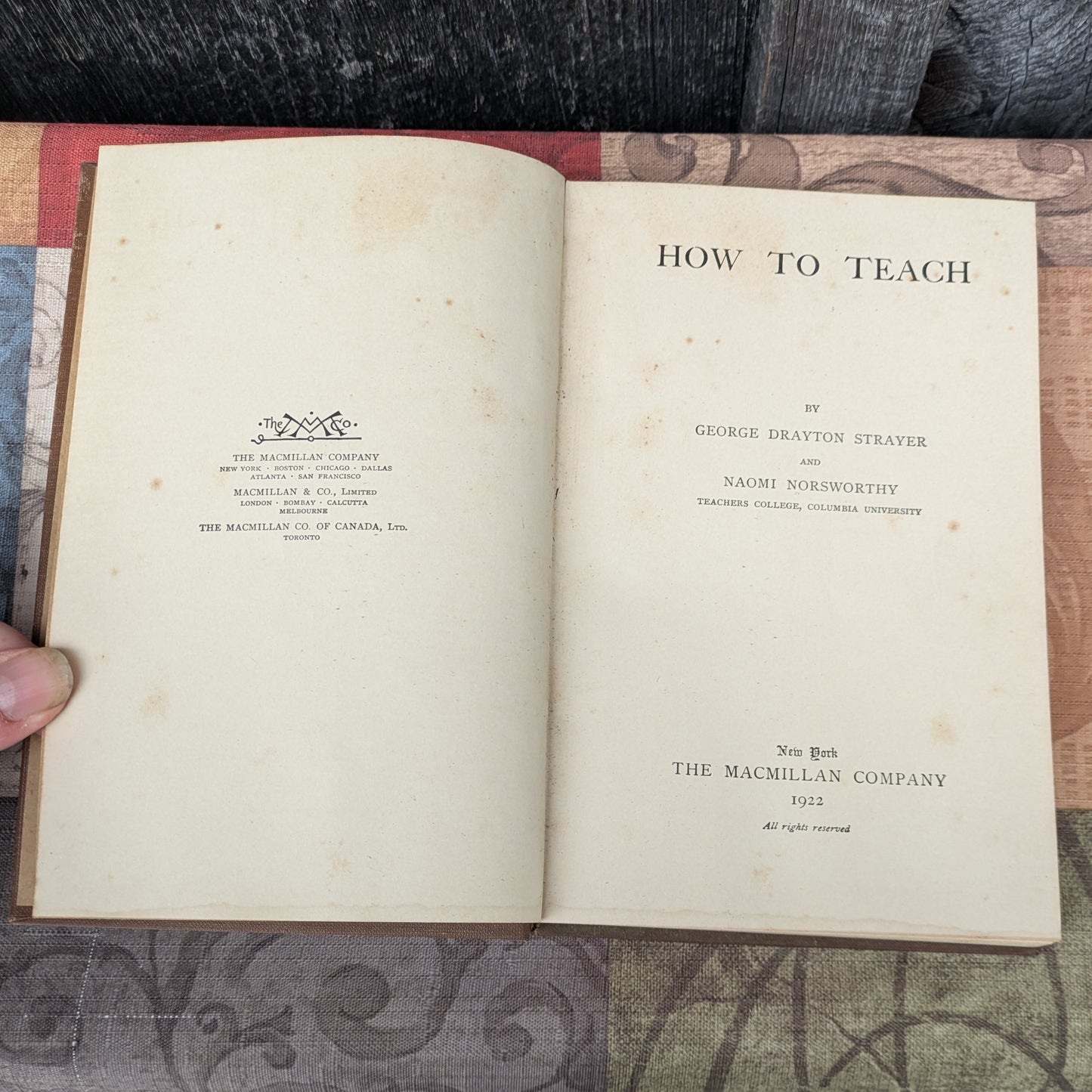 How to Teach by Strayer and Norsworthy, 1922