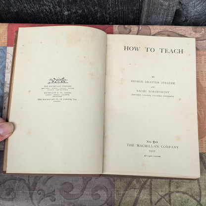 How to Teach by Strayer and Norsworthy, 1922