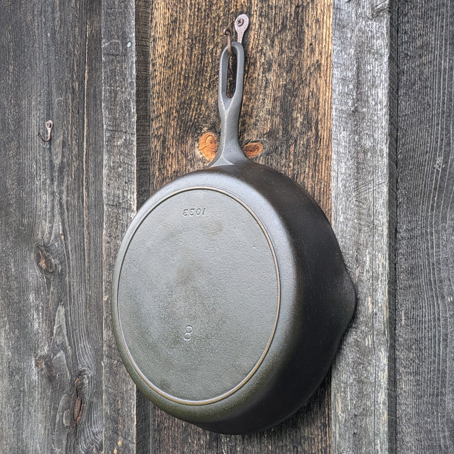 Vintage Griswold Iron Mountain #8 Cast Iron Skillet with Lid 1033