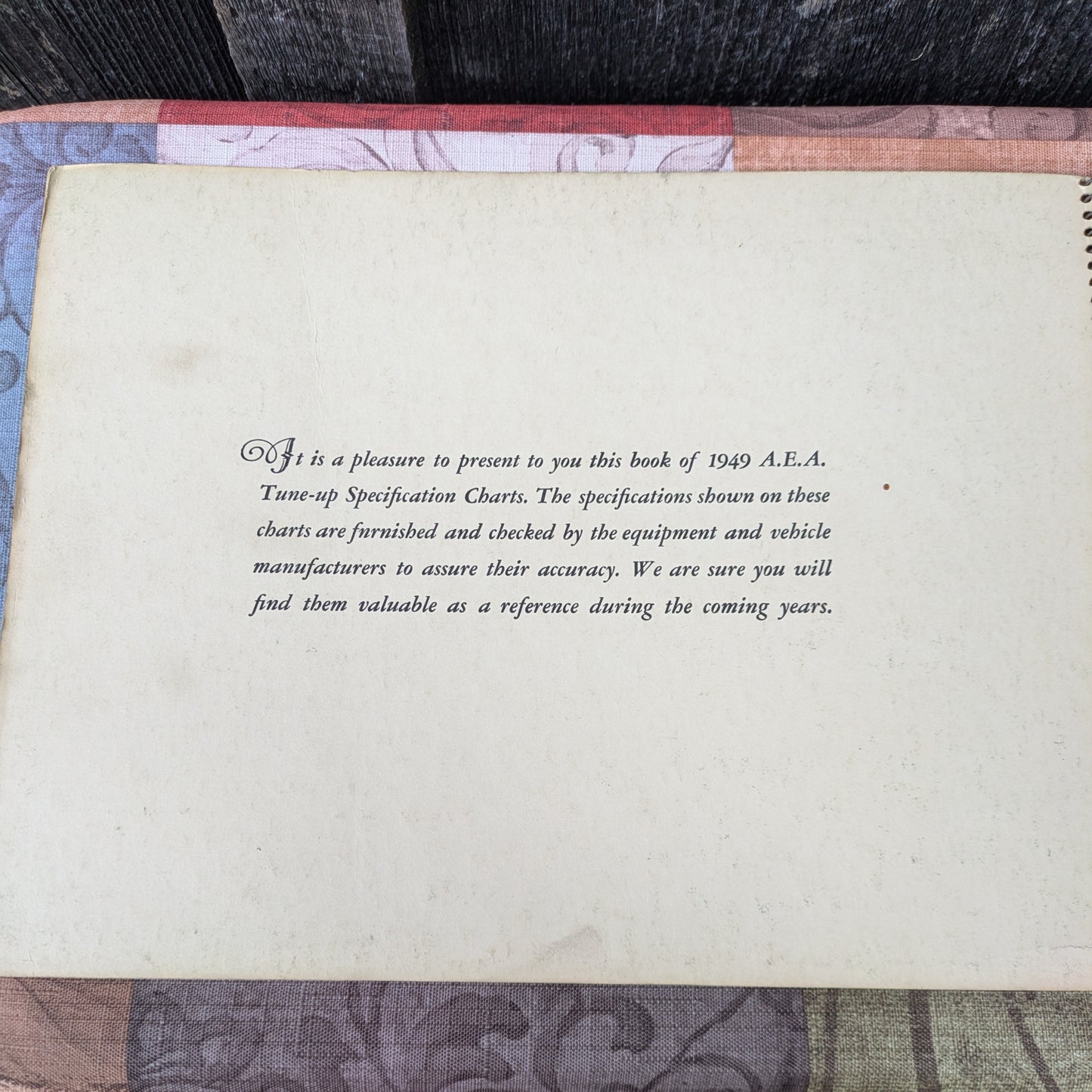 1949 American Electric Association Tune Up Specification Charts and Wiring Diagrams for Vintage Automobiles