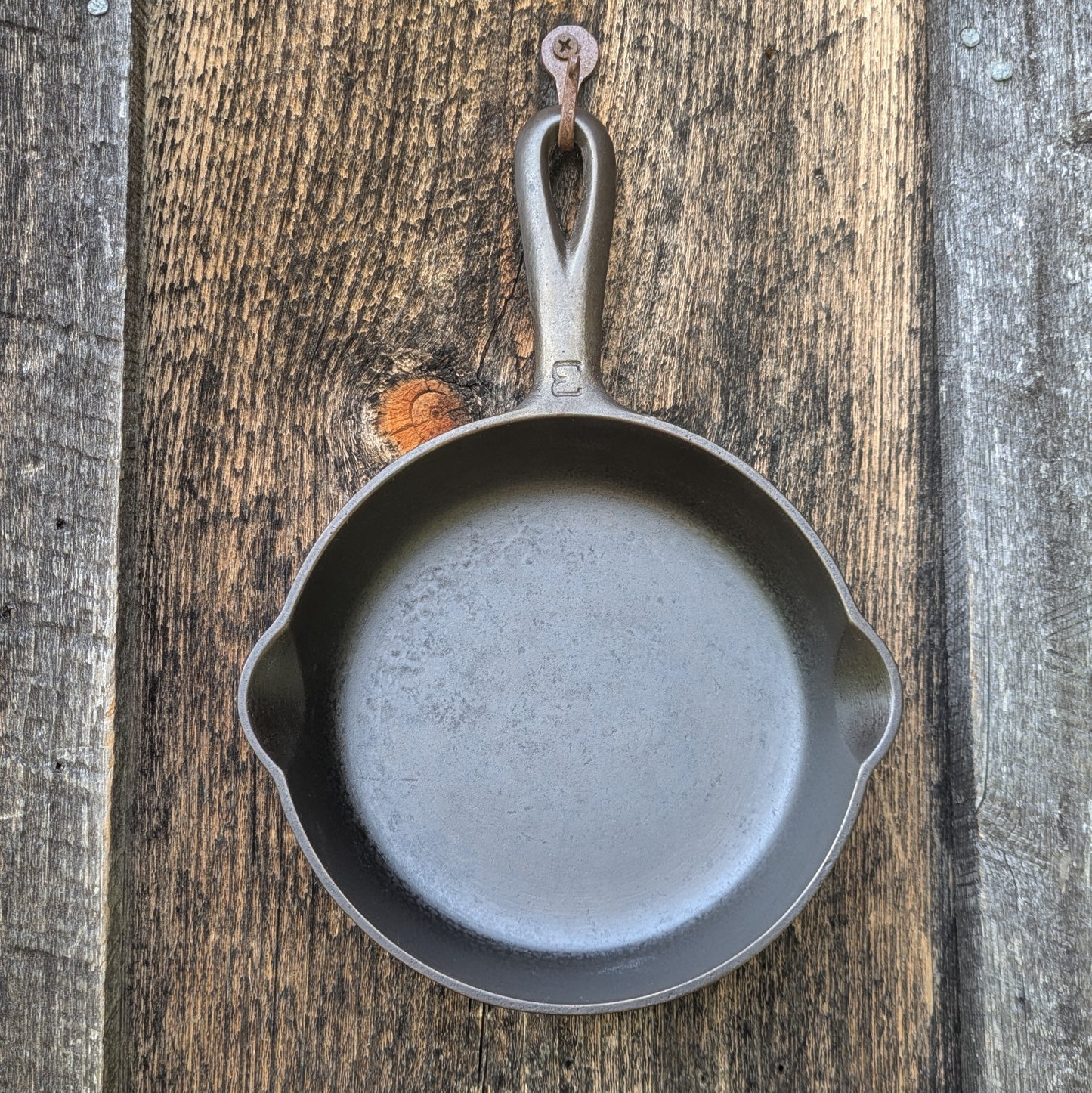 Griswold Large Block Logo #3 Cast Iron Skillet with Heat Ring 709 B